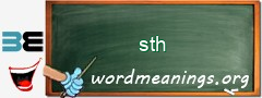 WordMeaning blackboard for sth